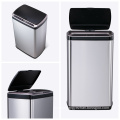 50l trash can stainless steel 13 gallon trash cans touchless garbage can bins for kitchen, intelligent trash bins metal